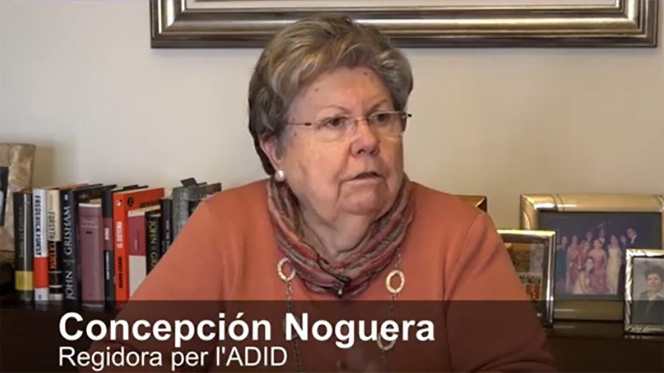 Concha Noguera en el homenaje del Ayuntamiento de Dénia
