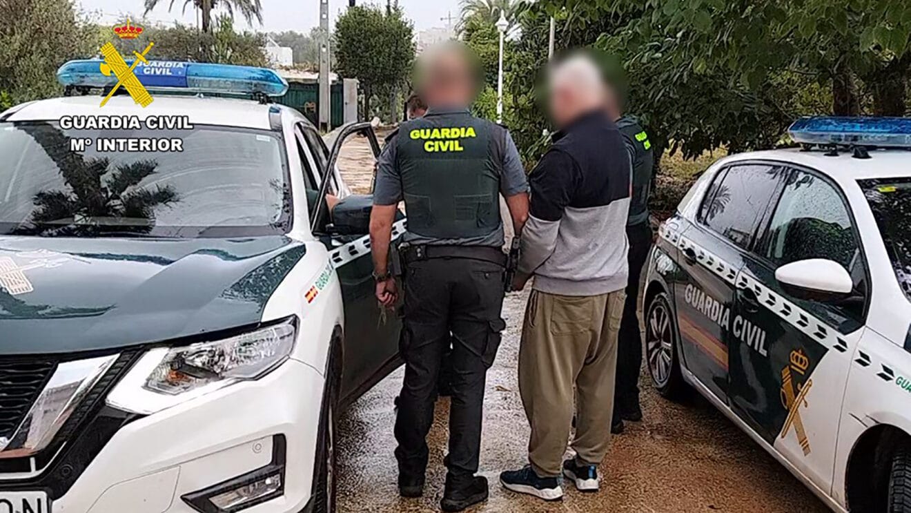 Detención del implicado por la Guardia Civil dest