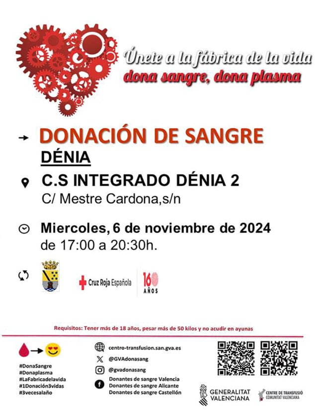 Nueva jornada de donación de sangre en Dénia 1 Imagen: Donación de sangre