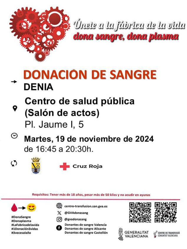 Imagen: Jornada de donación de sangre en Dénia