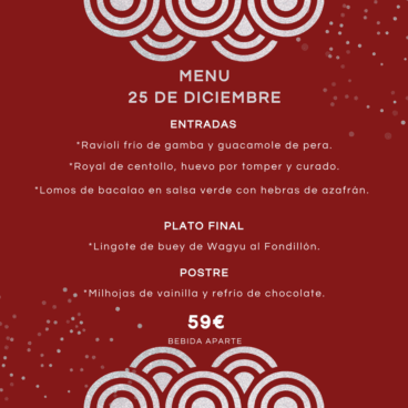 Menú de Navidad para disfrutar de una cocina mediterráena y asiática