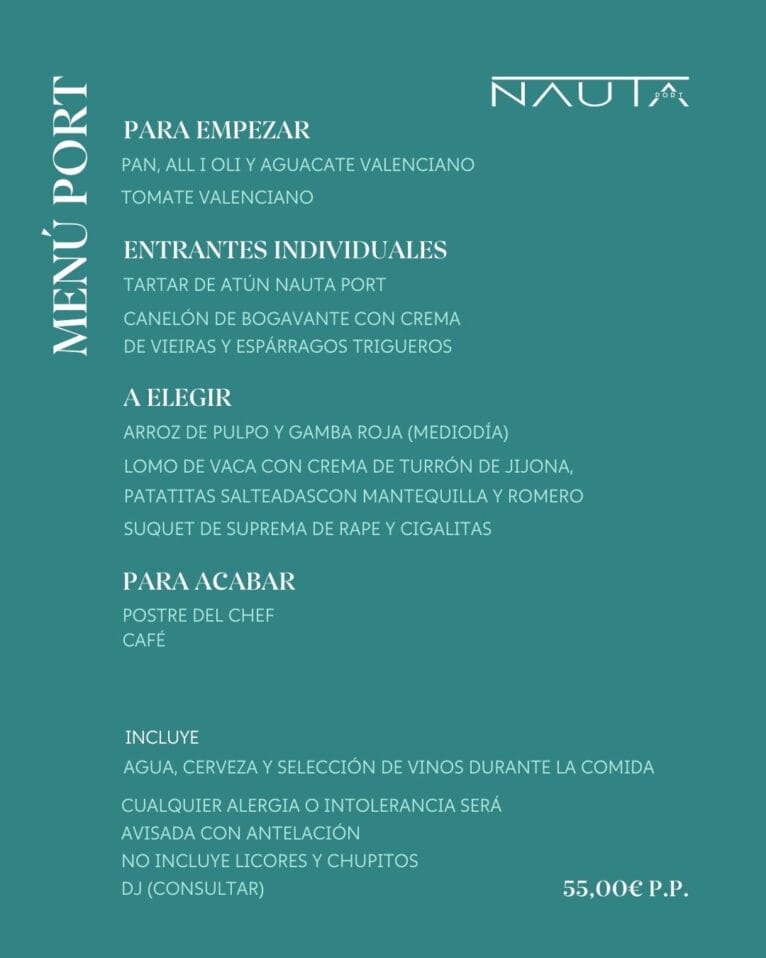 Menú Port, un menú informal pero delicioso