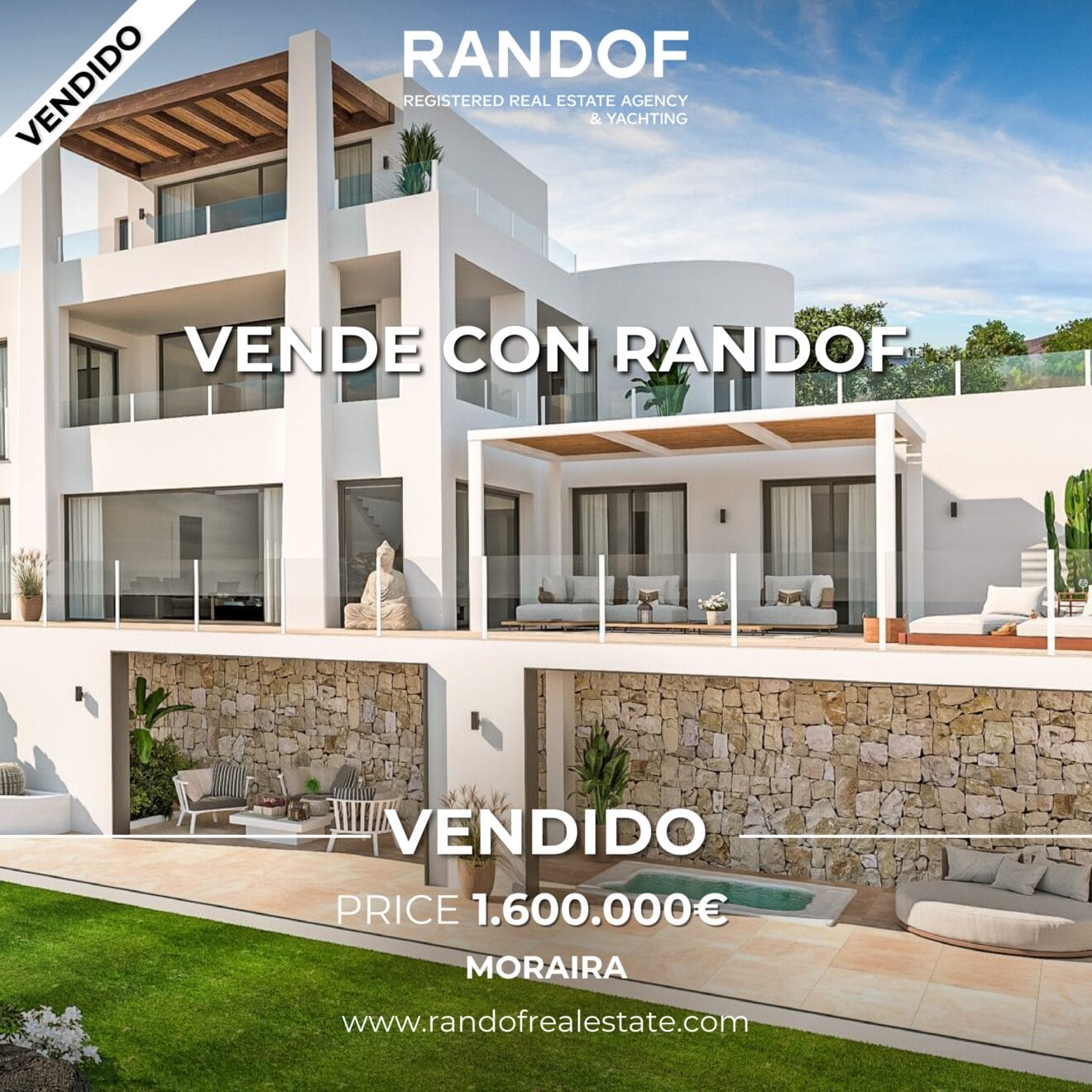 Precioso chalet en Moraira vendido por RANDOF REAL ESTATE