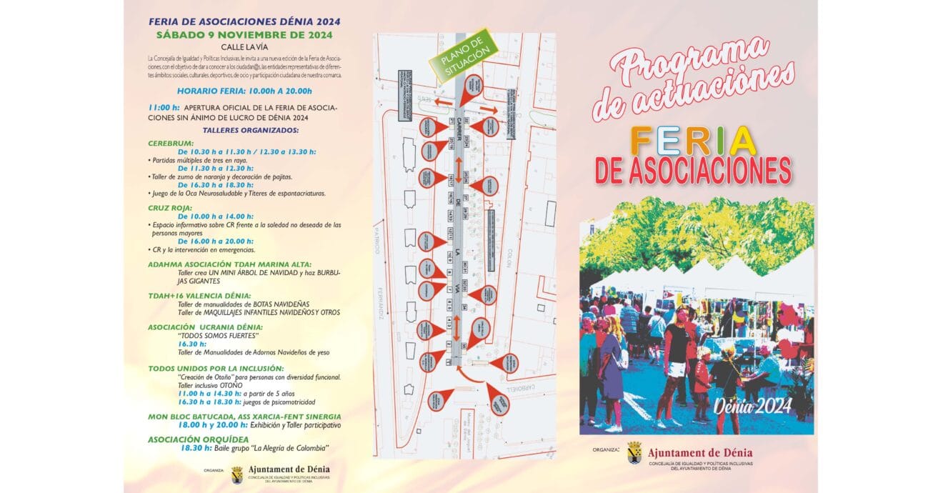 Tríptico-Programación Feria de Asociaciones Dénia
