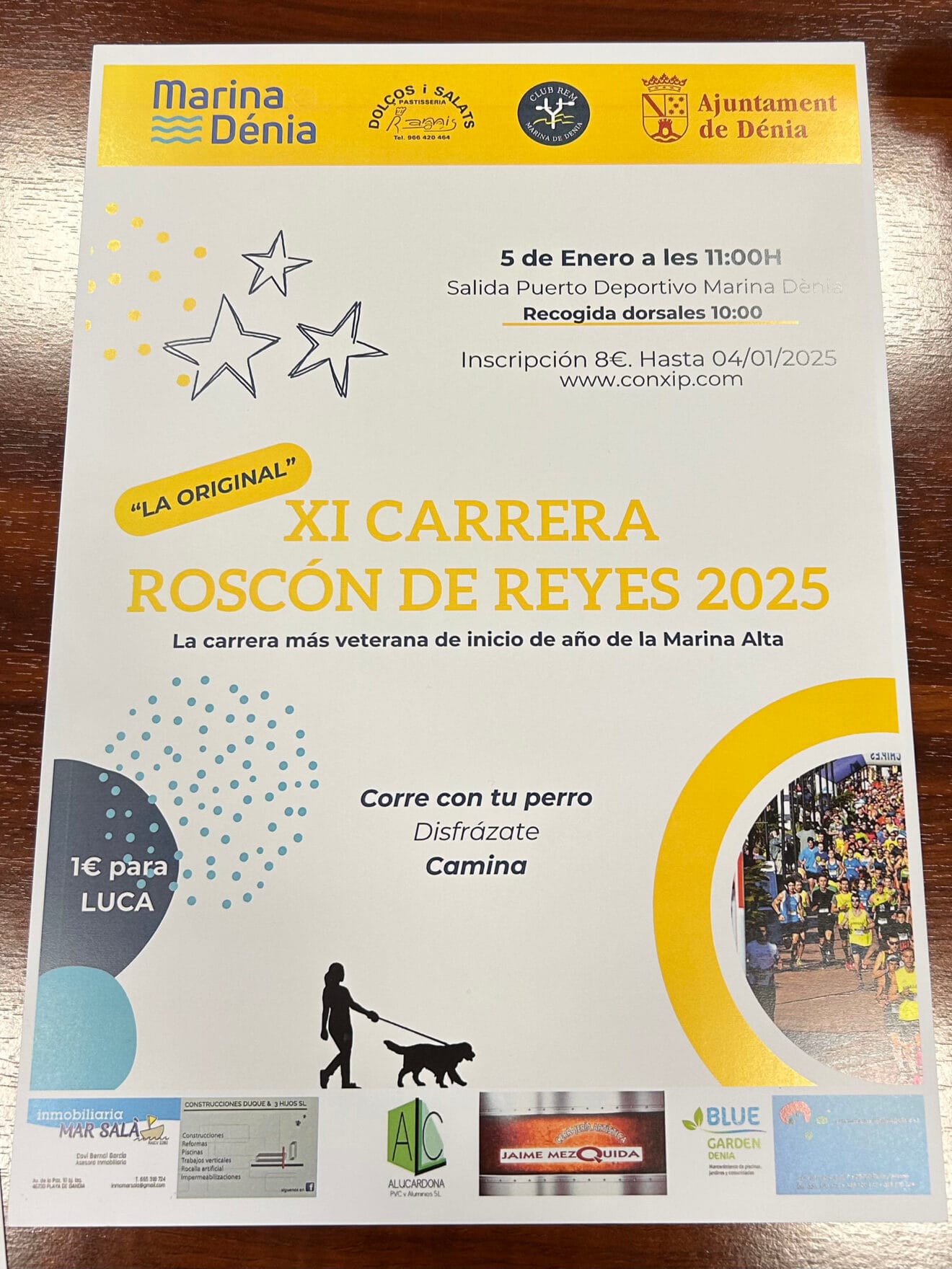 Cartel de la XI Carrera Roscón de Reyes Marina Dénia