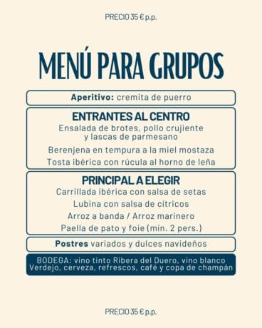 El menú más especial Racó del Mar