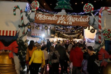 entrada del mercat de nadal de denia