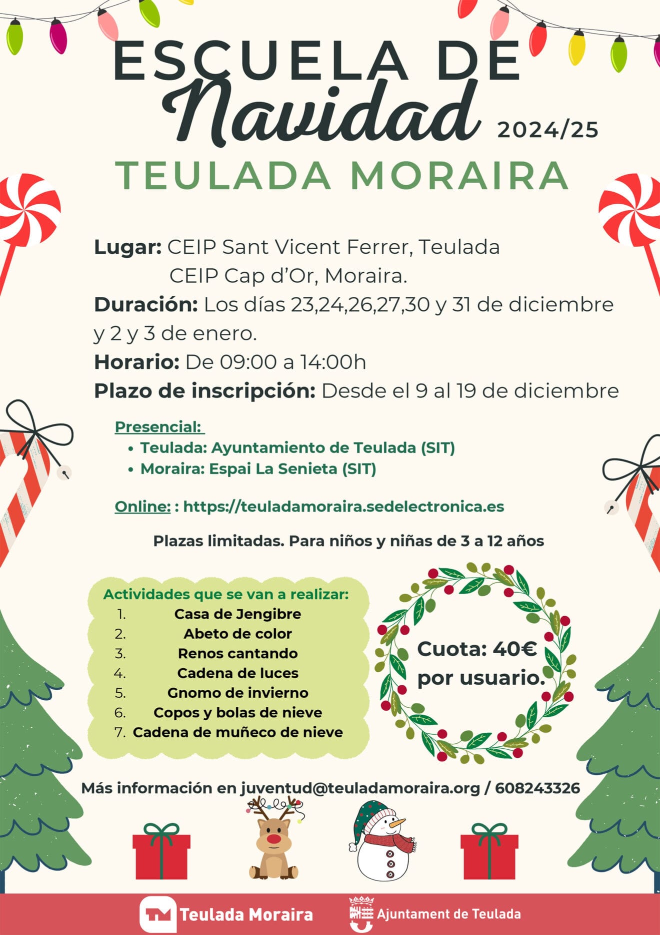 Escuela de Navidad en Teulada Moraira
