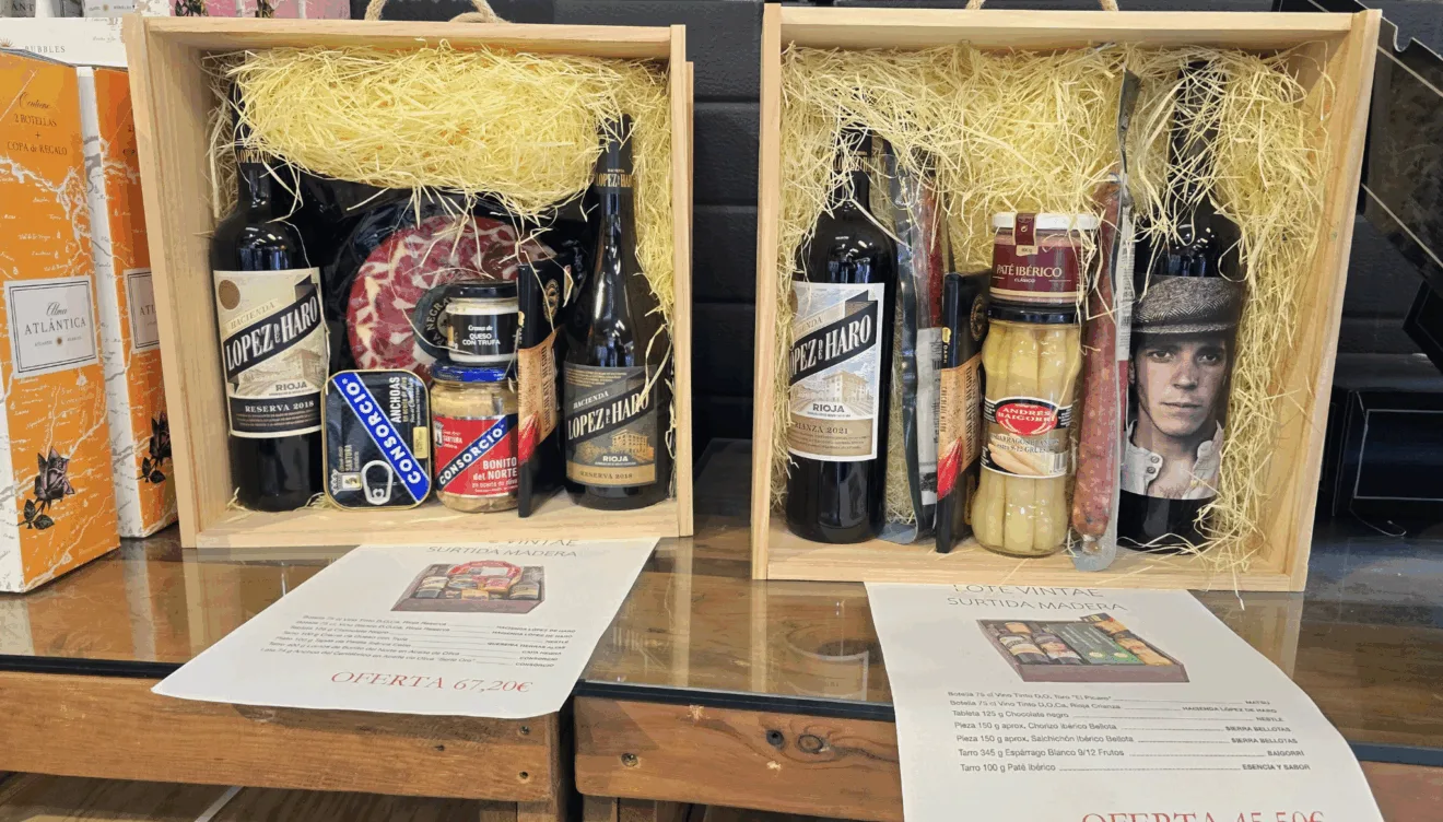 Lotes de Navidad con vinos excepcionales y productos gourmet para regalar estas fiestas