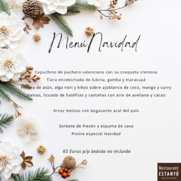 Menú de Navidad en Estanyó para celebrar estas fiestas