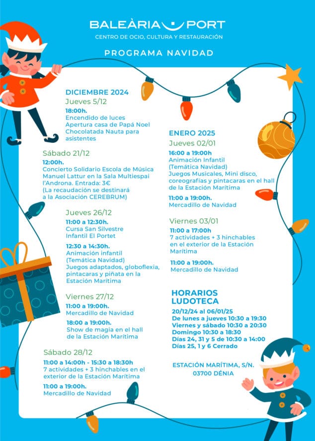 Imagen: Un completo programa para disfrutat la Navidad en Baleària Port