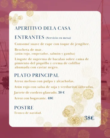 Un menú completo para celebrar Navidad en Balandros