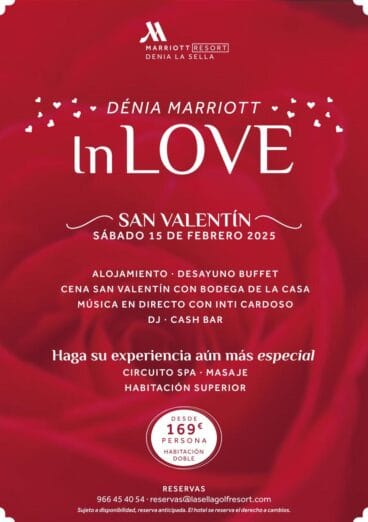 Así será tu San Valentín en Dénia Marriott La Sella con amor, lujo y pasión