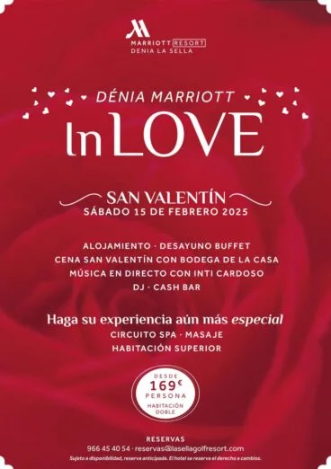 Así será tu San Valentín en Dénia Marriott La Sella con amor, lujo y pasión
