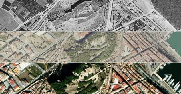 evolucion del verde en el castillo de denia