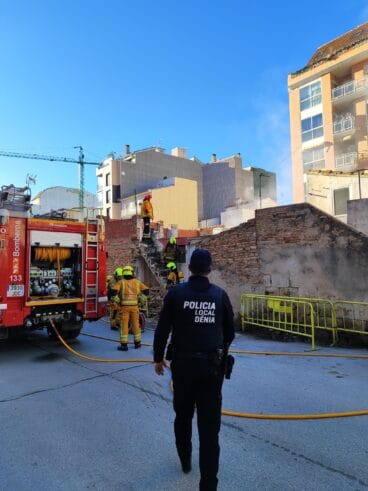 Incendio en una vivienda de Dénia