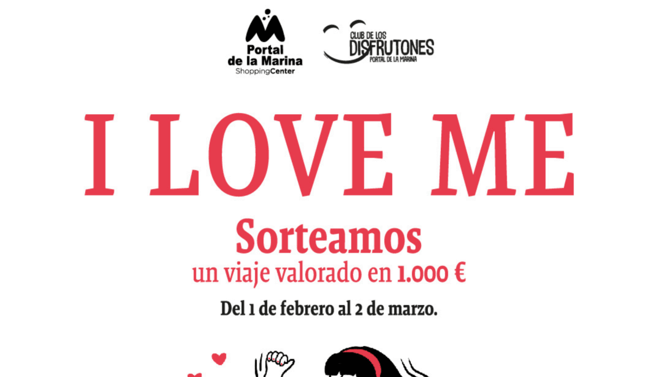Portal de la Marina celebra el amor propio con un sorteo de 1.000 € en la app del Club de los Disfrutones este mes del amor