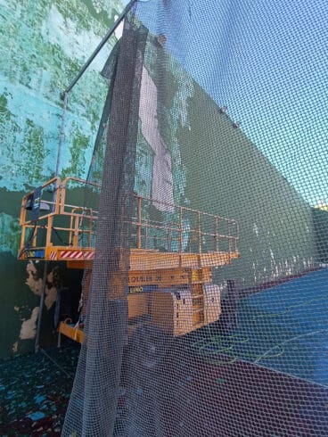 Trabajos de mejora del frontón de Dénia