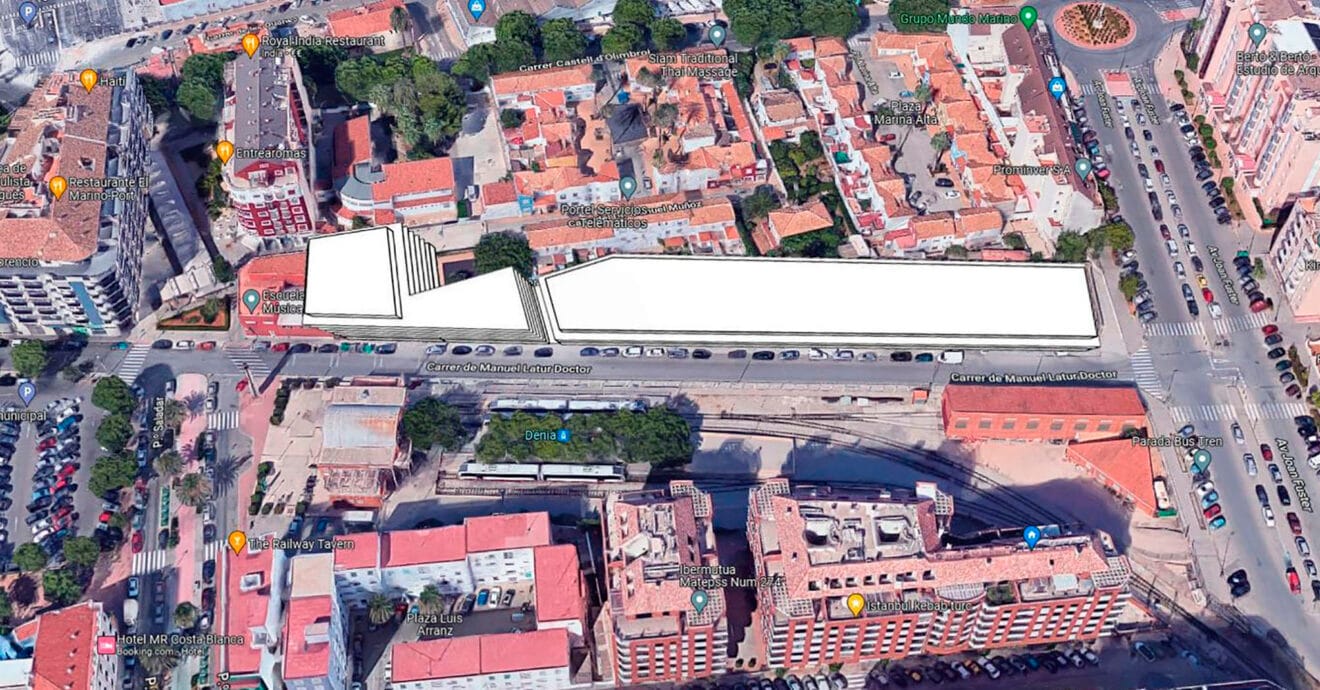 Simulación de viviendas sociales en el solar de las casetas de ferroviarios de Gent de Dénia