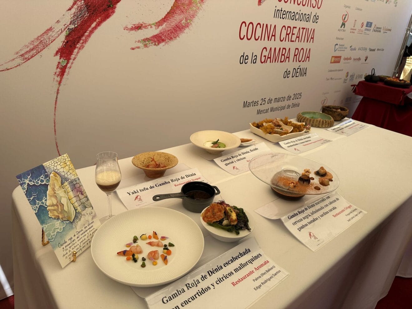 Algunos de los platos de los participantes del concurso