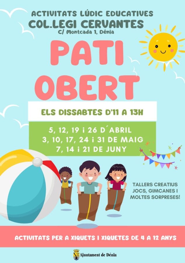 Imagen: Actividades 'Pati Obert' para niños en el colegio Cervantes