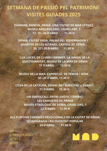 Cartel Visitas guiadas Dénia Semana Santa