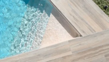 Hormigón impreso con textura de madera