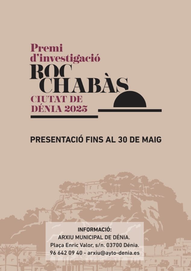 Imagen: Premio de investigación Roc Chabás Ciutat de Dénia 2025