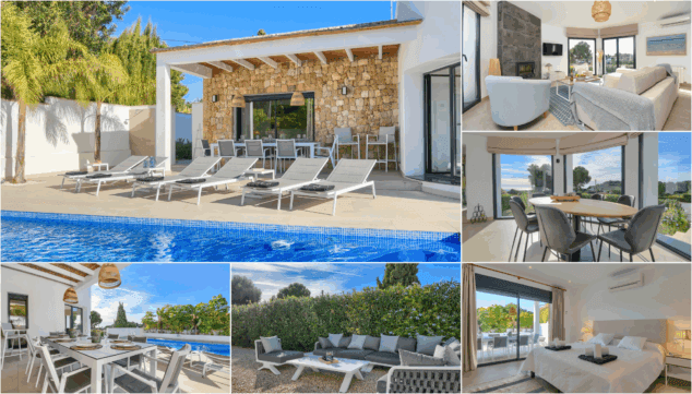 villa feliz alojamiento para 6 personas con jardin y piscina en benissa para disfrutar del buen tiempo