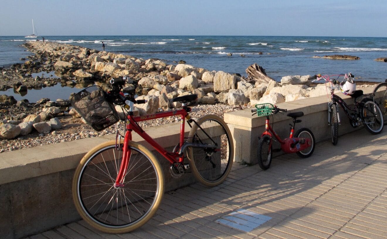 Bicicletas aparcadas en la Marineta