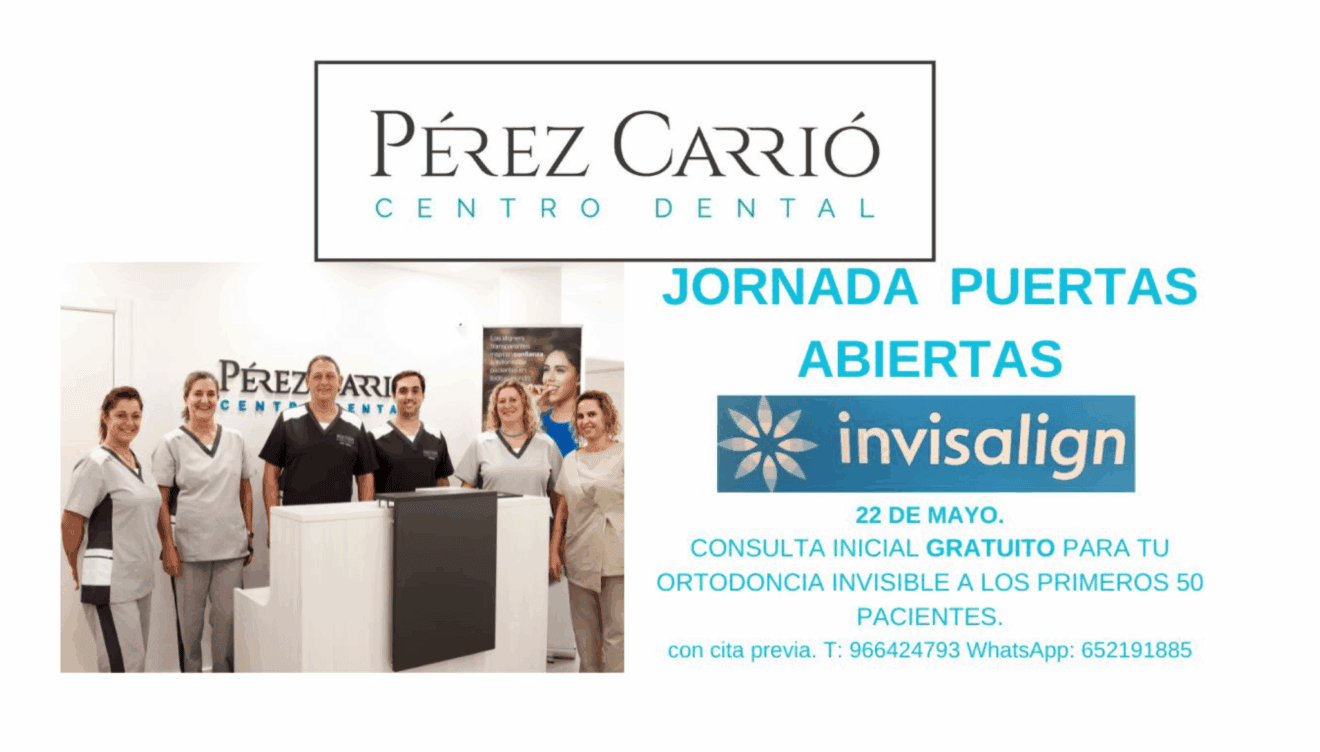 Centro Dental Pérez Carrió organiza una consulta gratuita de ortodoncia invisible el 22 de mayo