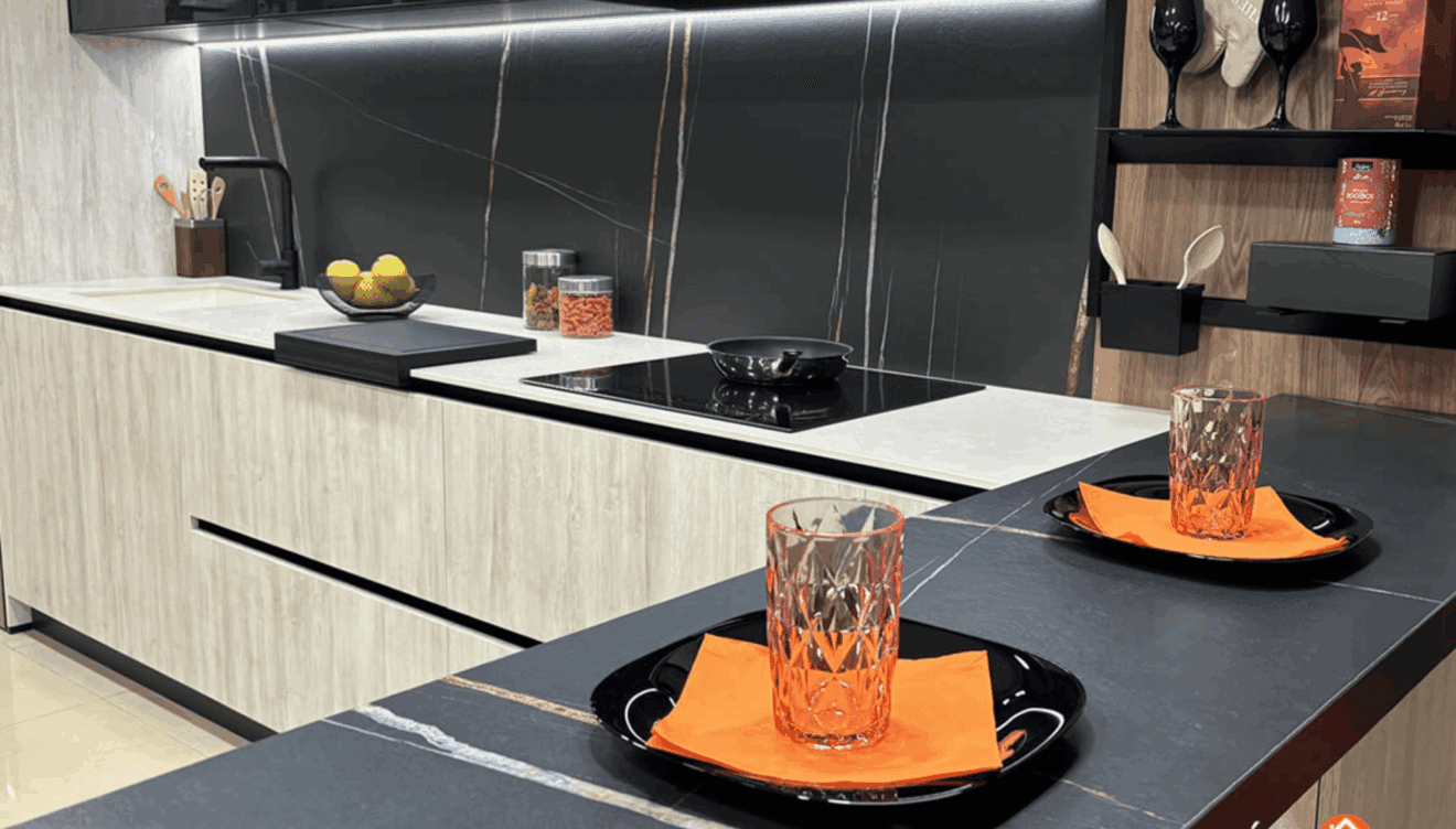 Cocina moderna con luces led