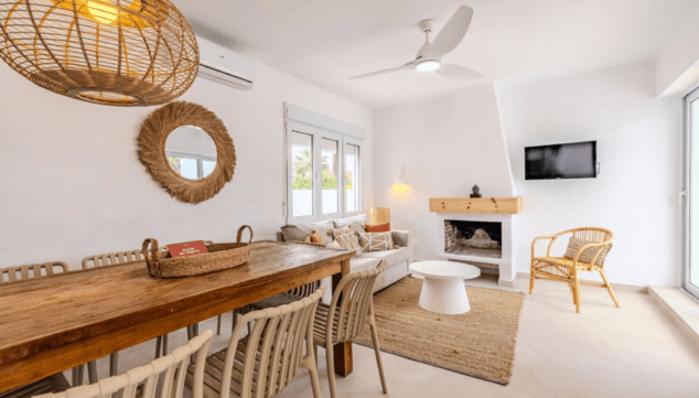 comedor luminoso y bien ventilado