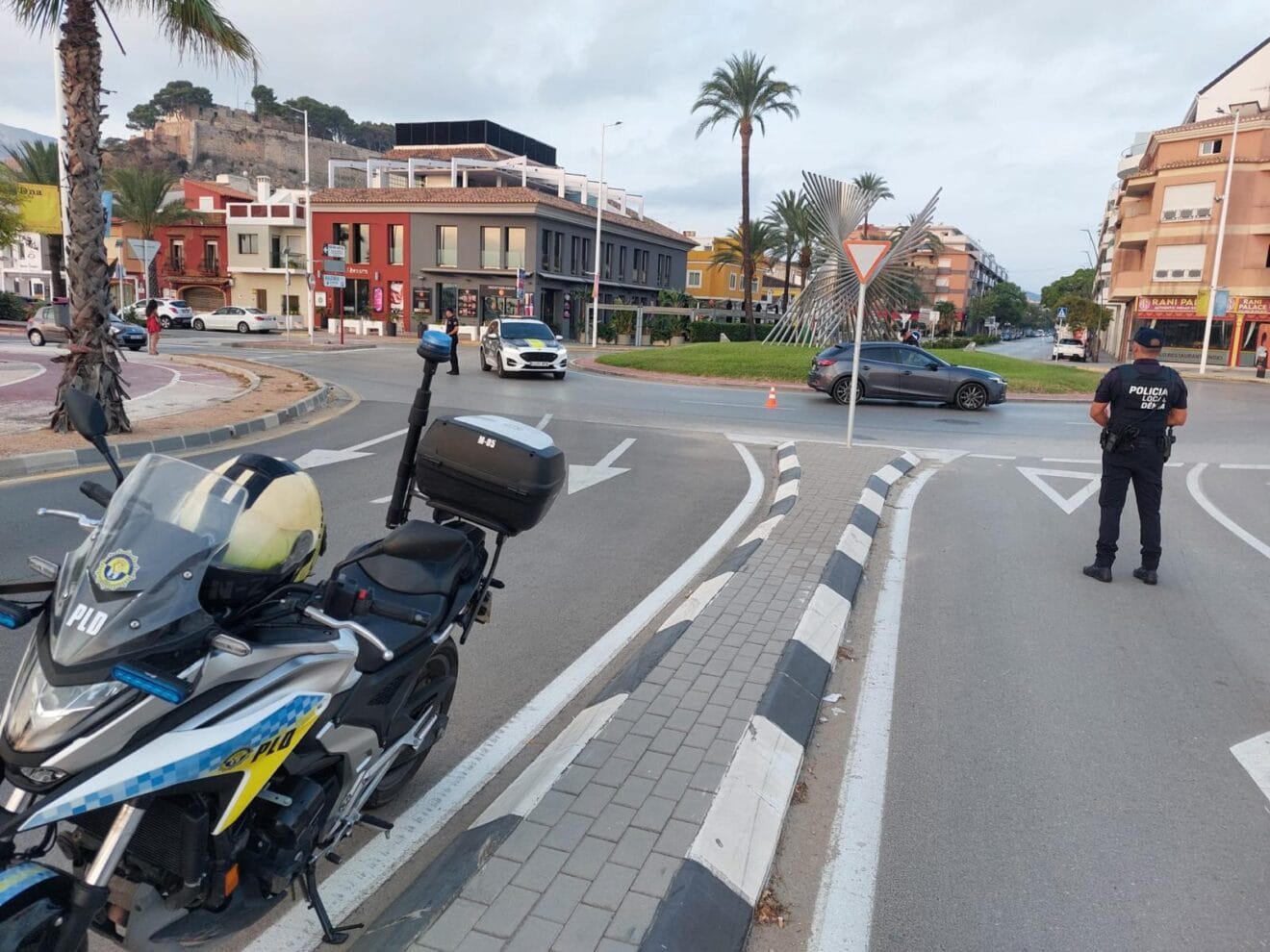 Control policial en Dénia