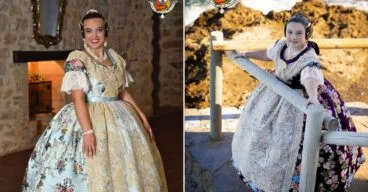 Paula Argudo en Elia Lull, burgemeester van Fallera en burgemeester van Fallera Kinderen van Denia 2026