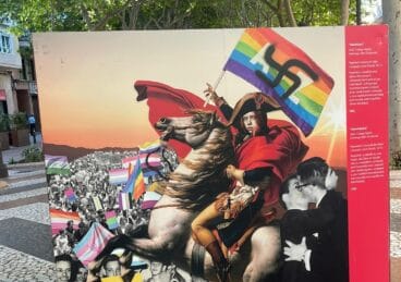 simbologia nazi en las pintadas contra la exposicion lgtbi de denia