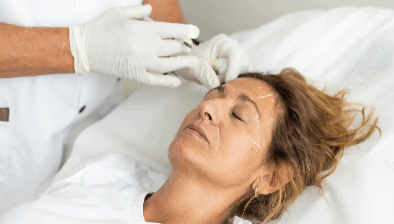 Tratamiento facial con botox para reducir líneas de expresión
