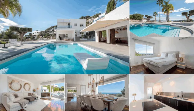 villa lujosa y moderna con piscina privada situada en moraira