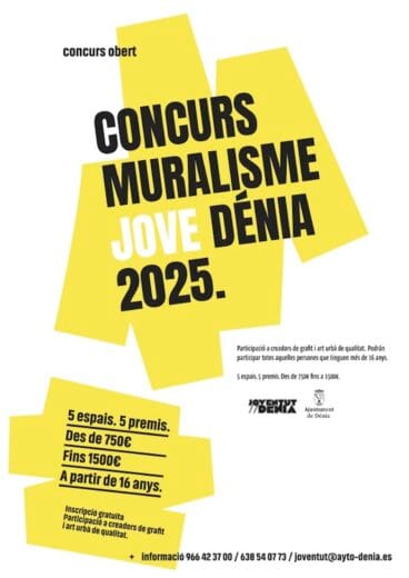 Cartel del concurso de murales de Dénia