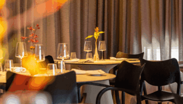 Arquitectura del ático que alberga el restaurante Aticcook en Dénia