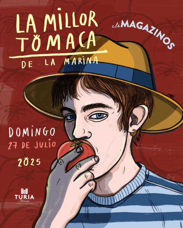Imagen: Cartel del certamen La Millor Tomaca de la edición 2025, de la artista Carla Fuentes