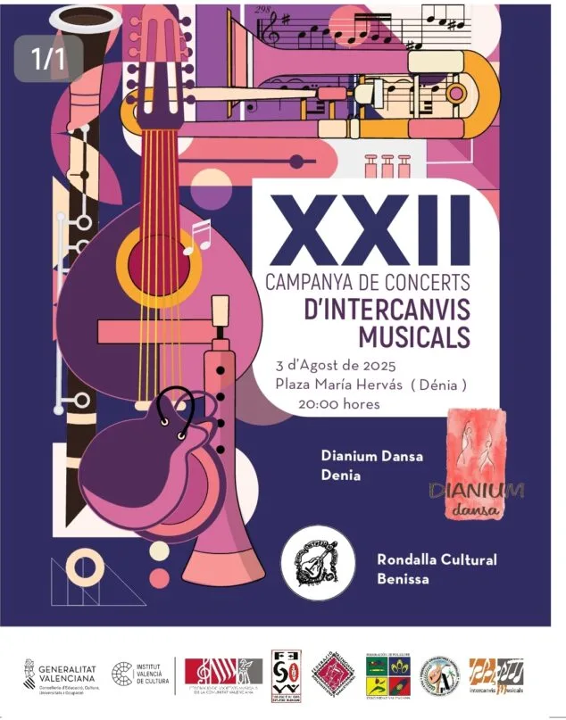 Imagen: Cartel del intercambio musical en Dénia