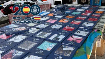 efectos intervenidos en un mercadillo de denia