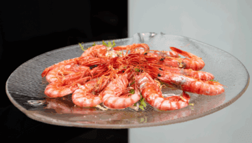 Gamba roja fresca en Dénia