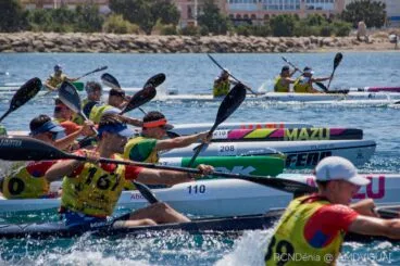 palistas durante la prueba de denia