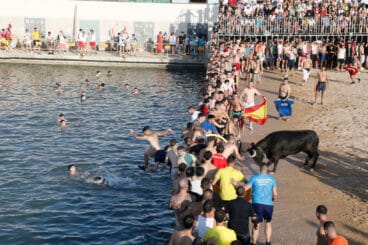 primera entrada de bous a la mar de denia