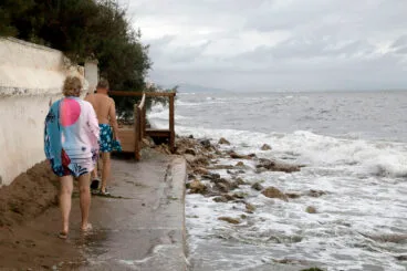 temporal en la costa de denia