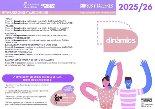 talleres de dinamics en denia para el curso 2025 2026