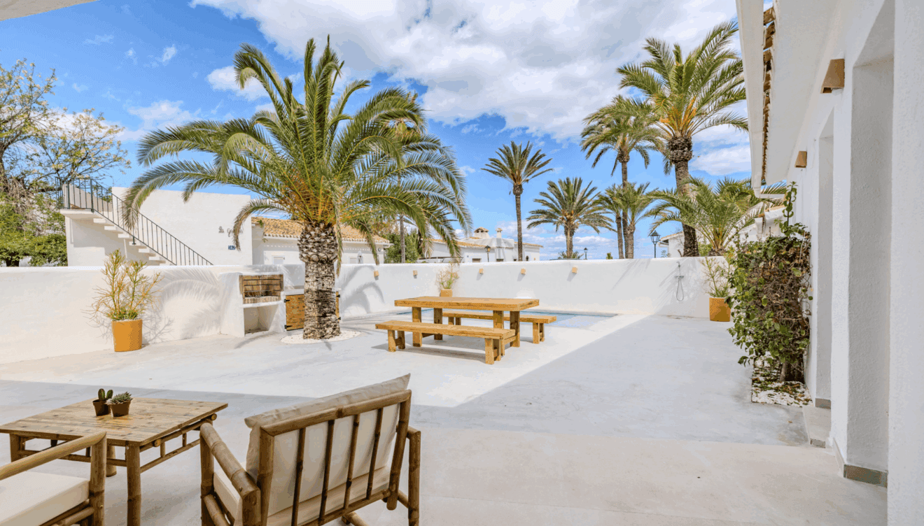 Terraza exterior ideal para las vacaciones