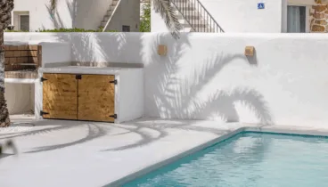 Zona de barbacoa junto a la piscina privada